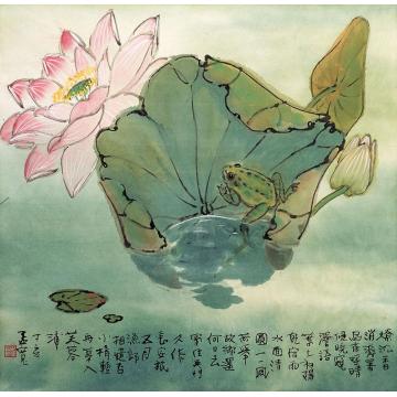 刘孟宽国画花鸟青蛙字画之家