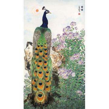 刘孟宽国画花鸟如日方中字画之家