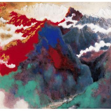 刘孟宽国画山水金色早晨字画之家