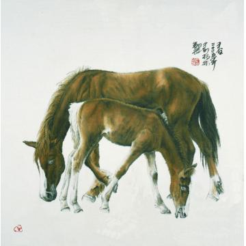 郑柏林国画动物《春》字画之家