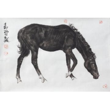郑柏林国画动物《吃》字画之家