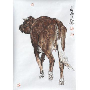 郑柏林国画动物《向前》字画之家