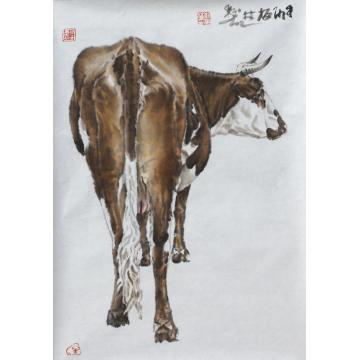 郑柏林国画动物《听》字画之家