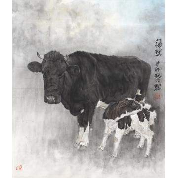 郑柏林国画动物《岿然》字画之家