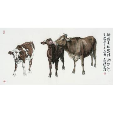 郑柏林国画动物《融和之家》字画之家