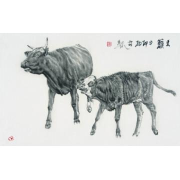 郑柏林国画动物《天籁》字画之家