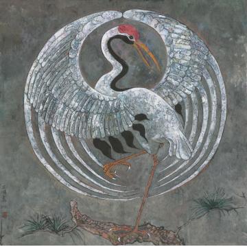 许英辉国画花鸟松鹤延年字画之家