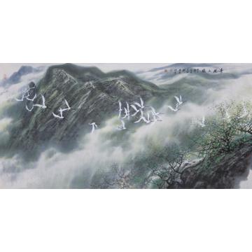 王世利国画山水春风又绿字画之家