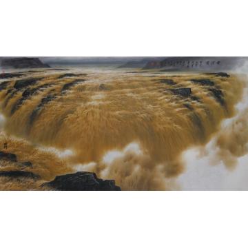 王世利国画山水黄河颂字画之家