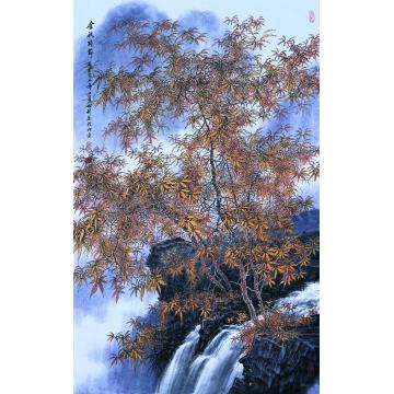 王世利国画山水金秋时节字画之家