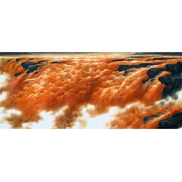 王世利国画山水九曲黄河润华夏字画之家