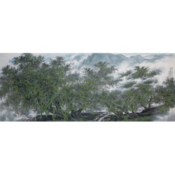 王世利国画山水林木字画之家