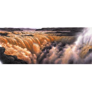 王世利国画山水龙啸惊天地字画之家