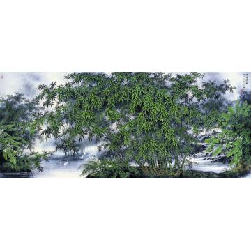 王世利油画风景绿境清幽字画之家