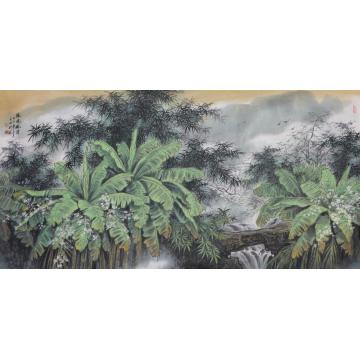 王世利国画花鸟绿镜风清字画之家