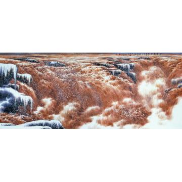 王世利国画山水雪韵惊涛字画之家