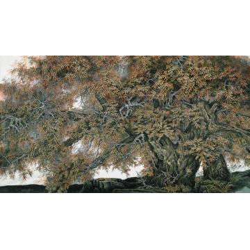 王世利油画风景金秋华章字画之家