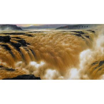王世利国画山水黄河雄风字画之家