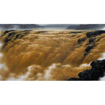 王世利国画山水千古奔流字画之家