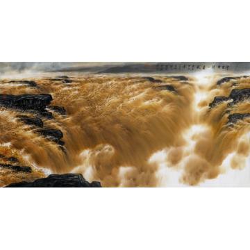 王世利国画山水千里黄河一壶收字画之家