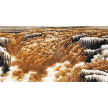 王世利国画山水壶口瑞雪字画之家