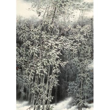 王世利油画风景鸟鸣林更幽字画之家