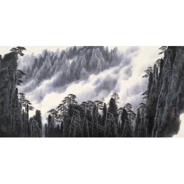 王世利国画山水天高云淡字画之家