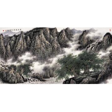 王世利国画山水云淡风清字画之家