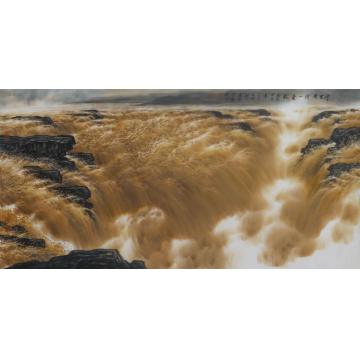 王世利国画山水千里黄河一壶收字画之家