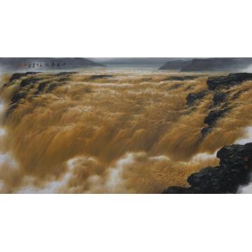 王世利国画山水千古奔流字画之家