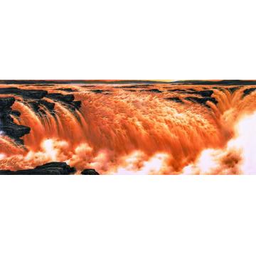 王世利国画山水乾涌金涛  坤耀龙腾字画之家