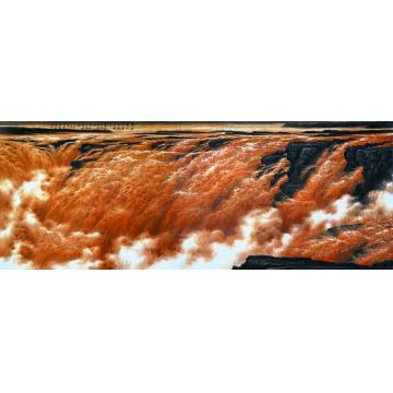王世利国画山水声若雷滚撼天地  势如江翻腾蛟龙字画之家