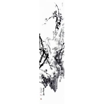 吴潘谷国画花鸟傲骨霜梅字画之家