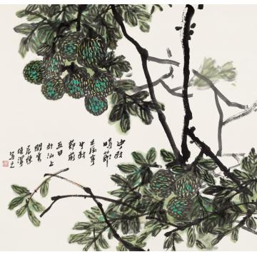 陈焕泽国画花鸟中秋时节字画之家