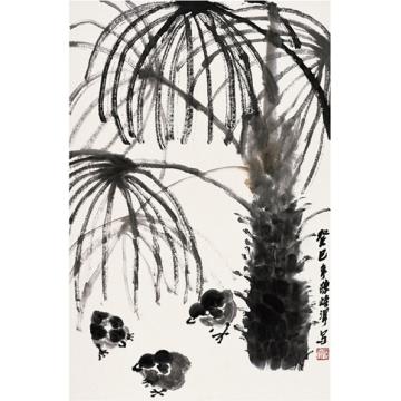 陈焕泽国画花鸟鸡雏字画之家