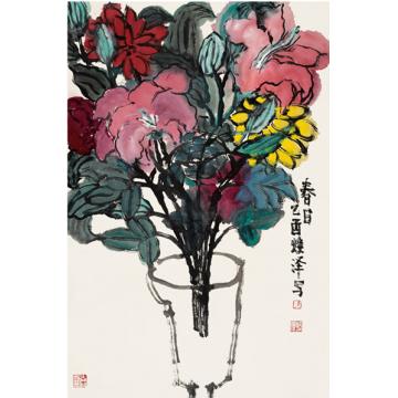 陈焕泽国画花鸟春日字画之家