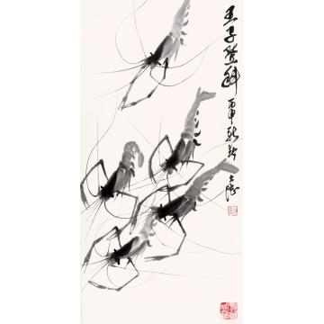 陈大陆国画花鸟五子登科字画之家