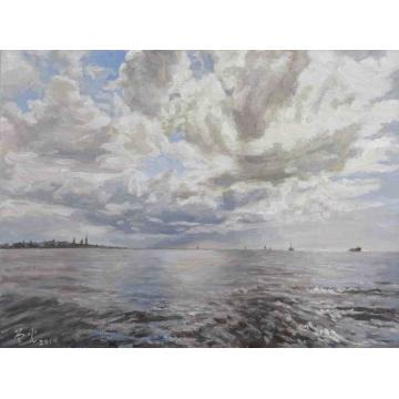 曾光油画风景雨后的涅瓦河字画之家