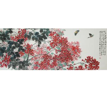 黄少南国画花鸟喜盈门字画之家