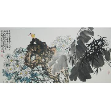 黄少南国画花鸟赏秋图字画之家