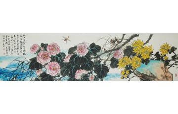 黄少南国画花鸟《秋华图》字画之家