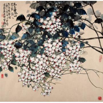 黄少南国画花鸟《万玉玲珑 》字画之家