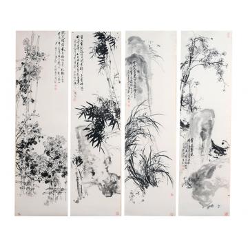 林汉国国画花鸟四君子图字画之家