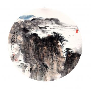 林汉国国画山水泉飞一道字画之家