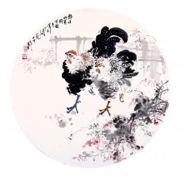 林汉国国画花鸟邻娃时有偷剪翅字画之家