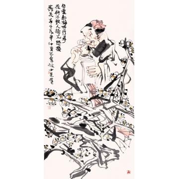 卢中见国画人物无题字画之家