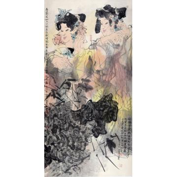 卢中见国画人物无题字画之家