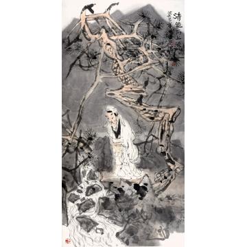 卢中见国画人物清泉石上流字画之家