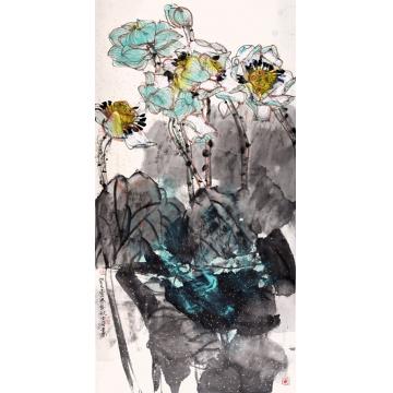 卢中见国画花鸟荷花字画之家