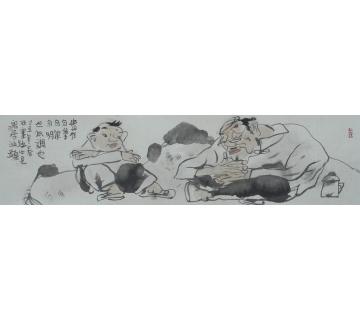 卢中见国画人物贵在自尊自律自明低调也字画之家